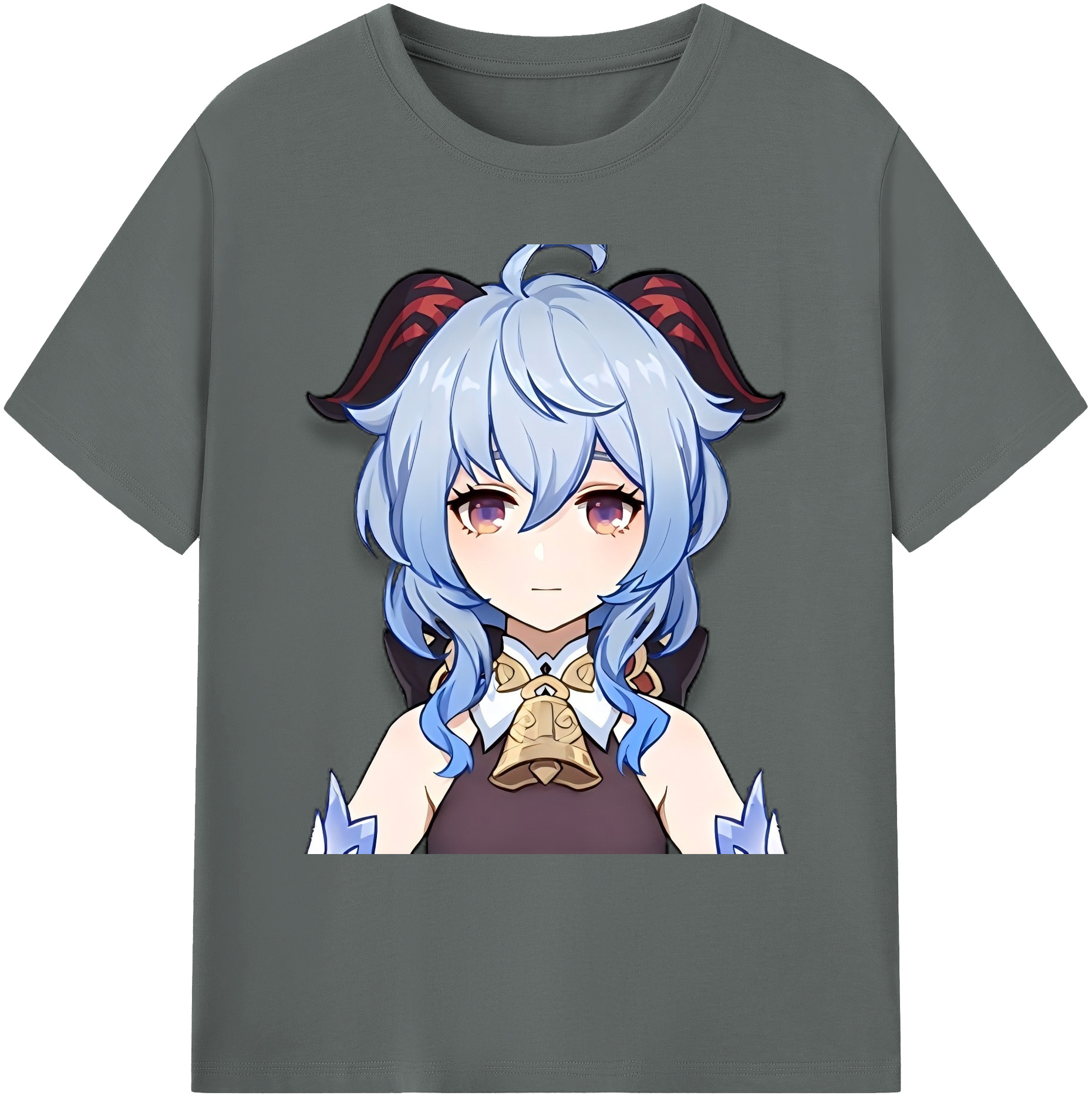 げんし神 甘雨 かんう genshin Ganyu 綿100％ メンズ半袖Tシャツ｜肌触りやわらか＆通気性